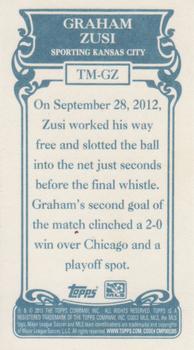 2013 Topps MLS - Minis #TM-GZ Graham Zusi Back