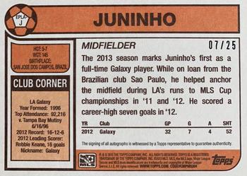 2013 Topps MLS - 1978 English Footballer Autographs #EPLA-J Juninho Back
