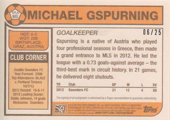 2013 Topps MLS - 1978 English Footballer Autographs #EPLA-MG Michael Gspurning Back