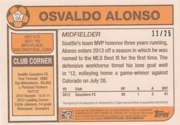 2013 Topps MLS - 1978 English Footballer Autographs #EPLA-OA Osvaldo Alonso Back