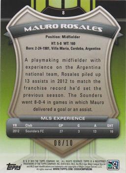 2013 Topps MLS - Black #8 Mauro Rosales Back