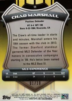 2013 Topps MLS - Black #11 Chad Marshall Back