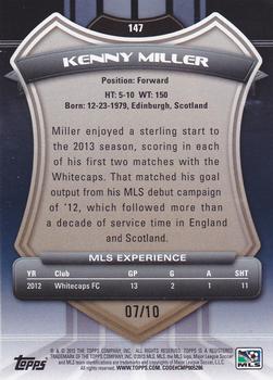 2013 Topps MLS - Black #147 Kenny Miller Back