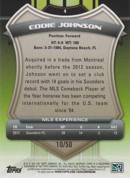 2013 Topps MLS - Blue #4 Eddie Johnson Back