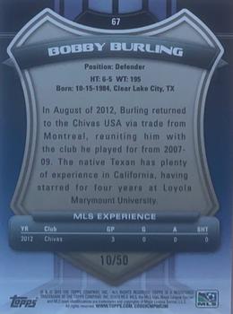 2013 Topps MLS - Blue #67 Bobby Burling Back