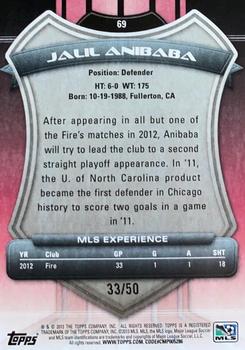 2013 Topps MLS - Blue #69 Jalil Anibaba Back