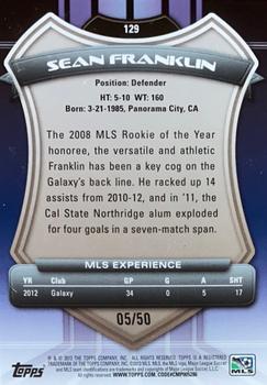 2013 Topps MLS - Blue #129 Sean Franklin Back