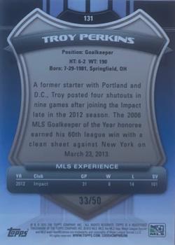 2013 Topps MLS - Blue #131 Troy Perkins Back