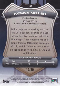 2013 Topps MLS - Blue #147 Kenny Miller Back