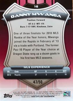 2013 Topps MLS - Blue #148 Danny Mwanga Back