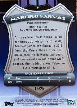 2013 Topps MLS - Gold #79 Marcelo Sarvas Back
