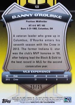 2013 Topps MLS - Gold #122 Danny O'Rourke Back