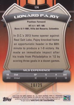 2013 Topps MLS - Gold #174 Lionard Pajoy Back