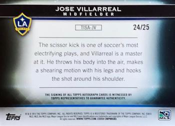 2013 Topps MLS - Pure Soccer Autographs #TISA-JV Jose Villarreal Back
