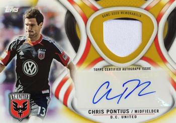 2013 Topps MLS - Relic Autographs Gold #AR-CP Chris Pontius Front