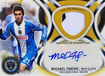 2013 Topps MLS - Relic Autographs Gold #AR-MF Michael Farfan Front