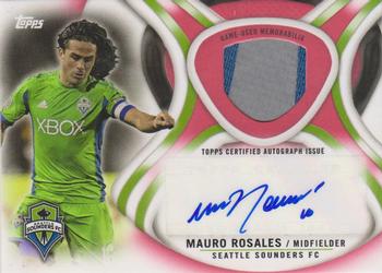 2013 Topps MLS - Relic Autographs Red Prime #AR-MR Mauro Rosales Front