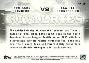 2013 Topps MLS - Rivalries #RIV-SP Portland Timbers vs Seattle Sounders Back