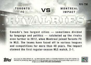 2013 Topps MLS - Rivalries #RIV-TM Toronto FC vs Montreal Impact Back