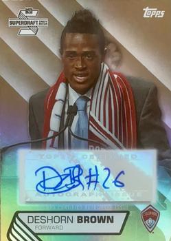 2013 Topps MLS - Super Draft Autographs Gold #SDA-DB Deshorn Brown Front
