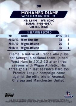 2013-14 Topps Premier Gold #98 Mohamed Diame Back