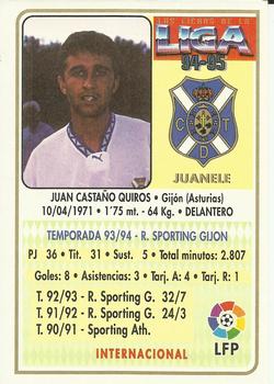 1994-95 Mundicromo Sport Las Fichas de La Liga #177 Juanele Back
