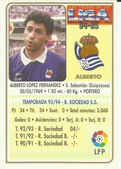 1994-95 Mundicromo Sport Las Fichas de La Liga #184 Alberto Back