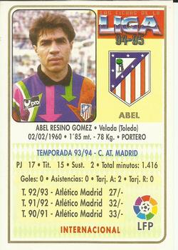 1994-95 Mundicromo Sport Las Fichas de La Liga #202 Abel Back