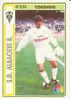 1994-95 Mundicromo Sport Las Fichas de La Liga #230 Cordero Front