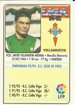 1994-95 Mundicromo Sport Las Fichas de La Liga #257 Villanueva Back