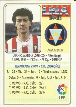 1994-95 Mundicromo Sport Las Fichas de La Liga #277 Mandia Back