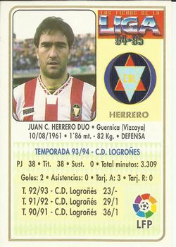 1994-95 Mundicromo Sport Las Fichas de La Liga #278 Herrero Back