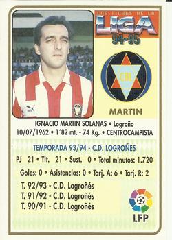 1994-95 Mundicromo Sport Las Fichas de La Liga #283 Martin Back
