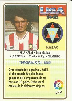 1994-95 Mundicromo Sport Las Fichas de La Liga #288 Kasac Back
