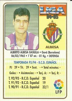 1994-95 Mundicromo Sport Las Fichas de La Liga #303 Albesa Back