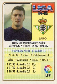 1994-95 Mundicromo Sport Las Fichas de La Liga #329 Jaro Back