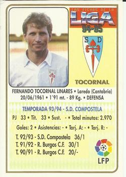 1994-95 Mundicromo Sport Las Fichas de La Liga #350 Tocornal Back