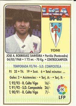 1994-95 Mundicromo Sport Las Fichas de La Liga #353 Toni Back
