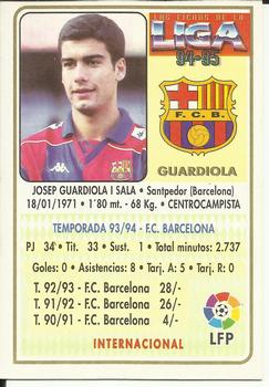 1994-95 Mundicromo Sport Las Fichas de La Liga #12 Guardiola Back