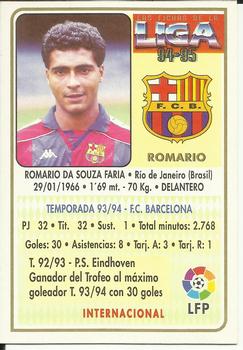 1994-95 Mundicromo Sport Las Fichas de La Liga #18 Romario Back