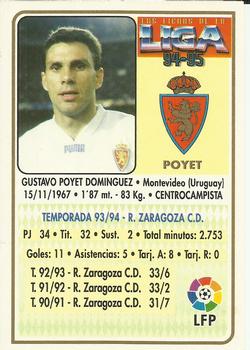 1994-95 Mundicromo Sport Las Fichas de La Liga #47 Poyet Back