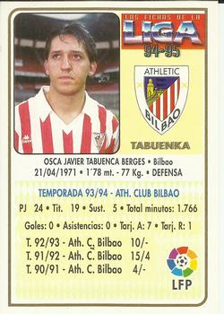 1994-95 Mundicromo Sport Las Fichas de La Liga #82 Tabuenka Back