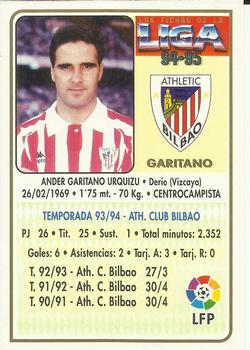1994-95 Mundicromo Sport Las Fichas de La Liga #85 Garitano Back