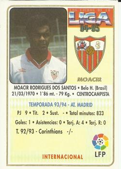 1994-95 Mundicromo Sport Las Fichas de La Liga #102 Moacir Back