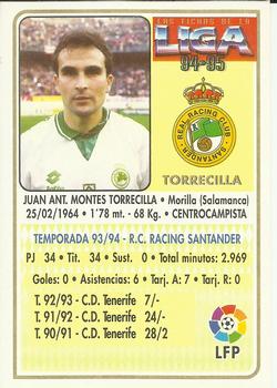 1994-95 Mundicromo Sport Las Fichas de La Liga #139 Torrecilla Back