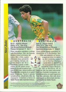 1993 Upper Deck World Cup Preview (Spanish/Italian) #12 Ned Zelic Back