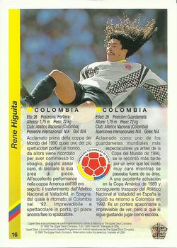1993 Upper Deck World Cup Preview (Spanish/Italian) #16 Rene Higuita Back