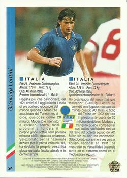 1993 Upper Deck World Cup Preview (Spanish/Italian) #24 Gianluigi Lentini Back