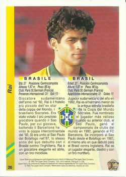 1993 Upper Deck World Cup Preview (Spanish/Italian) #26 Rai Back