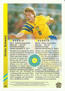 1993 Upper Deck World Cup Preview (Spanish/Italian) #34 Stefan Schwarz Back